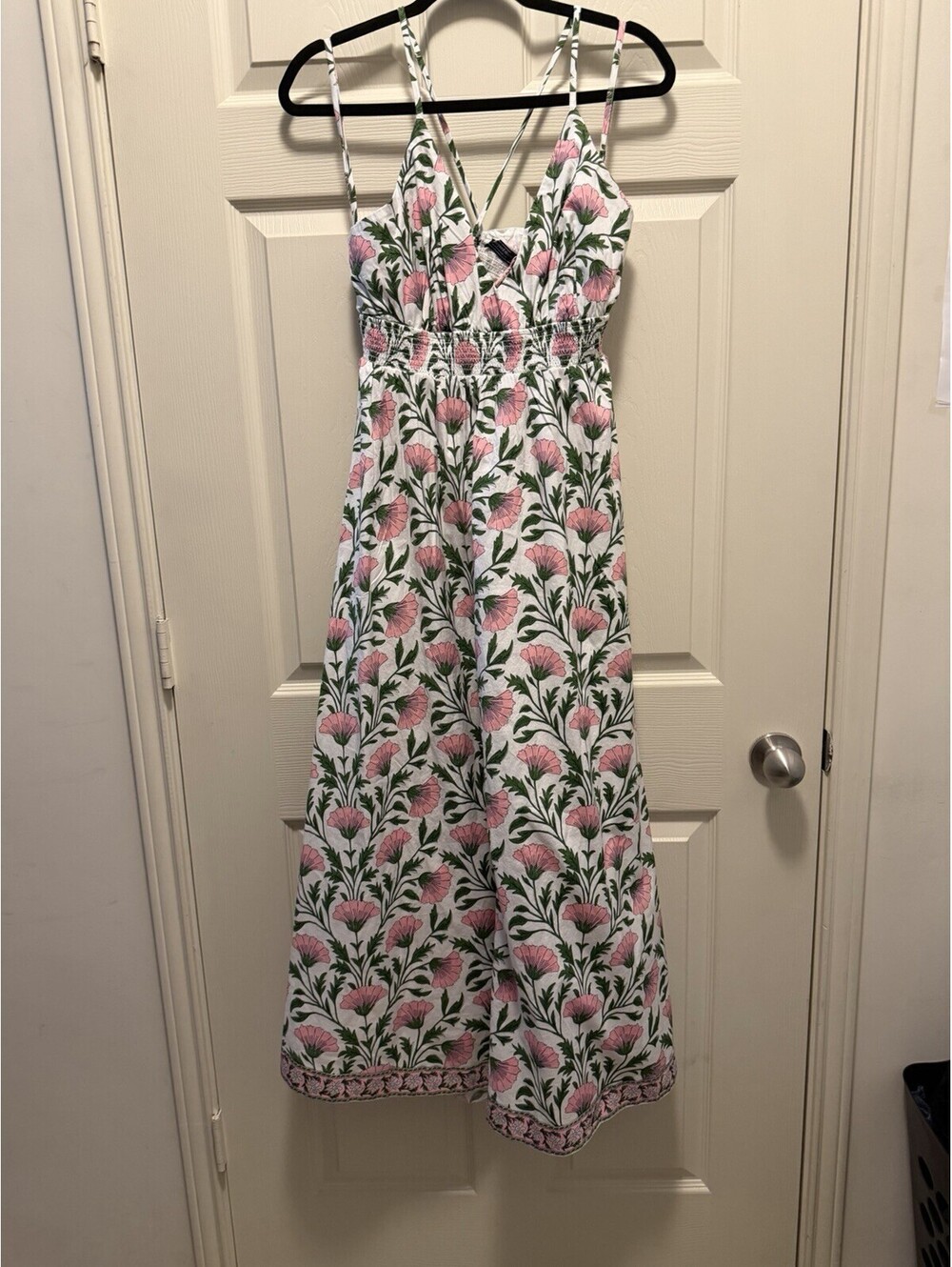 Vineyard Vines 🌸 Sconset Maxi Dress Harper Floral V-Neck Smocked Pockets! Large